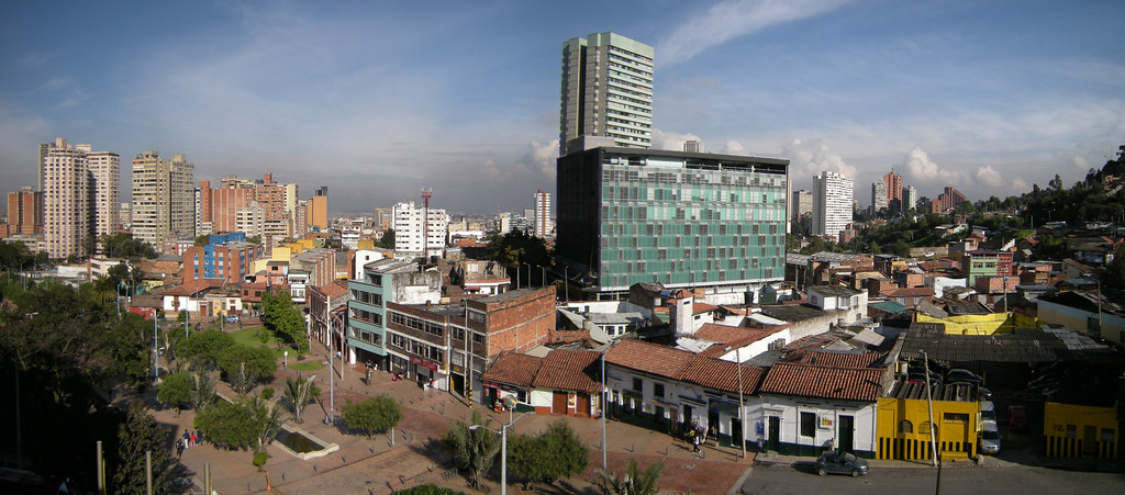 Vista de Bogotá al atardecer